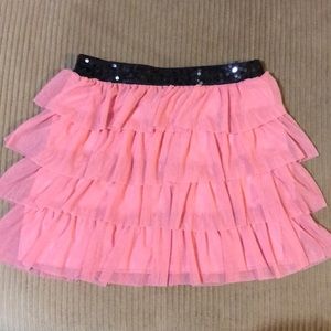 Candie's Skirts - Layered pink tulle skirt with black sequined waist Candie's Skirts - Layered pink tulle skirt with black sequined waist